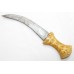 Dagger Knife Damascus steel blade orange Jade stone Handle gold paint work 12'